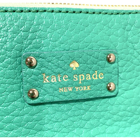 Kate Spade New York Hannah Crossbody Shoulder Bag Medium Green Leather Purse - Picture 7 of 15